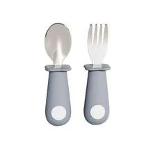 Cucharas y tenedores de acero inoxidable para bebé, utensilios de alimentación - Multicolor - Ver 8