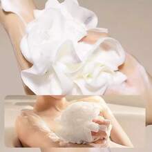 3 件/1 件多功能二合一沐浴海绵、泡沫网、肥皂袋；去角质沐浴球二合一，携带方便，泡沫丰富，去角质，可悬挂沐浴球，拉出式口袋