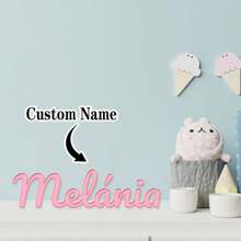 1pc Custom Name Pink/Gold/Silver/Blue Decorative Acrylic Name Plaque, Perfect For Wedding, Birthday, Anniversary, Mother's Day,Room Decoration Stuff Room Decor Bedroom Decor Christmas Thanksgiving Halloween Graduation Party Celebration Decoration, Home Decor, Room Decoration Back To School