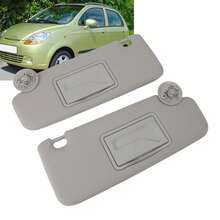 1 Par Parasol Bloqueo UV Gris Izquierda Derecha Parasol con Espejo para S*ONIC 2012 - 2020, MATIZ 2004- 2017, SPARK 2011-2022 -Fácil Instalación - Gris - Ver 3