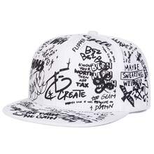 1 pièce Casquette snapback à imprimé graffiti 88 pour hommes, casquette de mode streetwear hip-hop, casquette de maille décontractée pour le printemps, l'automne, les voyages et la plage - Multicolore - Voir 14