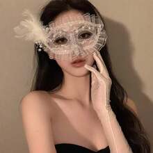 Party Masks, Masquerade Masks, Half Face Masks, Party Decorations, Cosplay, Lace, Headdress Props - Multicolor - View 5
