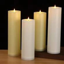 1pc Large Flameless Candle With Remote Control, Outdoor Smokeless LED Candle Light, Romantic Festival Atmosphere Candle Decor, Suitable For Home, Bedroom, Wedding, Proposal, Christmas, Halloween