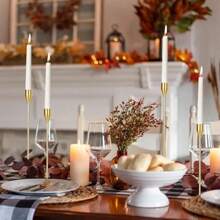 Eleganter Kerzenhalter, luxuriöser goldener Metallkerzenhalter, Dekoration für Zuhause/Hochzeit/romantisches Abendessen, Raumdekoration, Heimdekoration, Geschenk, Feiertags-Dekoration (Kerzen nicht enthalten)