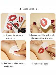 60pcs Temporary Fake Tattoo Stickers, Avocado Ocean Mermaid Shark Princess Various Cute Cartoon Patterns Tattoo Stickers Perfect For Daily Party Body Decoration, Party Accessory Supplies - Multicolor - View 10