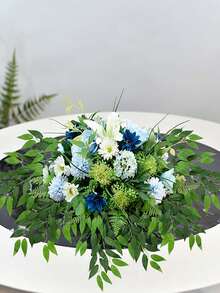 15 peças de caule artificial italiano de folha verde - planta falsa com caule de folha de salgueiro/eucalipto, decoração de videira suspensa de plástico multifuncional, decoração moderna e simples para casa, adequada para arcos de casamento "faça você mesmo", decoração de centro de mesa, casamento, decoração para festa | Natal, Ação de Graças, decoração de outono | Plantas artificiais para áreas externas sem necessidade de manutenção