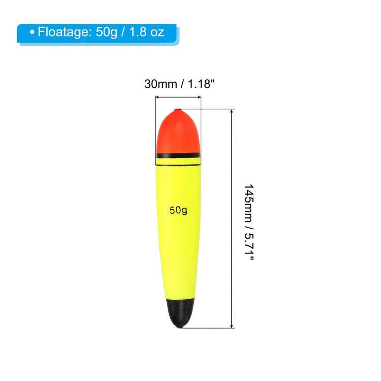 Fishing Slip Bobbers, EVA Fishing Float For Sea Fishing Freshwater - Yellow 1.8oz 2Pack - View 2