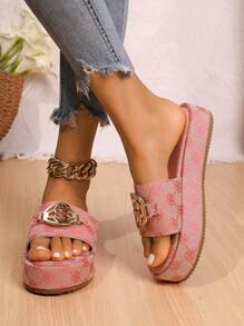 Women's Fashion Outdoor Strap Thick Sole Slip-On Anti-Slip Embroidered Sandals