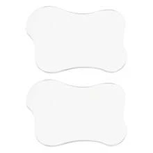 Acrylic Irregular Coasters, Creative Cloud Shape Coffee Cup Coaster Dining Table Ornaments For Kitchen Bar - Clear 4.7x4 Inch 2pcs - View 1