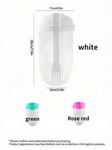 1 Fat Loss Salad Cup, Oat Salad Cup, Yogurt Cup With Spoon Lid, Low Fat Weight Loss Healthy Mason Cup, Portable Slimming Cup, Salad Shaker With Fork - Portable Breakfast Cup, Yogurt, Milk And Other Healthy Lunch Containers, Picnic Lunch Salad Cup - White - View 10