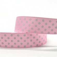 5 yardas/Lote Cinta de grosgrán de 20mm con estampado de puntos para lazos de cabello, fiesta, Navidad, boda, decoración, manualidades, envoltura de regalos - Elige colores - Ver 19