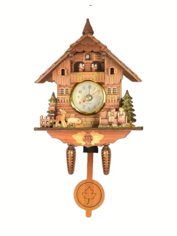 Handgefertigte Wanduhr im Miniaturformat mit Wachtel-Motiv - Europäischer Stil lautlose Wanduhr ohne Tickgeräusche mit kronenartigem Motorgehäuse, dekorativer Landhausstil mit natürlicher Textur für Wohnzimmer, Schlafzimmer, Studentenwohnheim, Schule, Deko-Überraschung