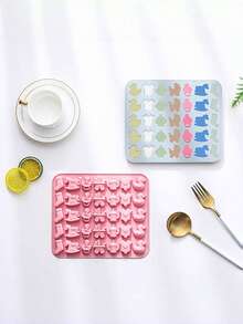 1 件 35 腔硅胶模具，带有旋转木马、鸭子、奶嘴等婴儿图案，适用于制作巧克力/糖果、DIY 生日蛋糕装饰、烘焙配件、婴儿沐浴派对用品 - 彩色 - 查看 3