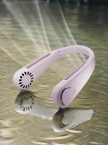 Mini ventilateur de cou, ventilateur à licol en forme d'animal de compagnie mignon, 3e génération de petit ventilateur USB rechargeable avec sortie vortex, 3 vitesses réglables, ventilateur portable pour la maison/le bureau/l'extérieur, cadeau pour les amies/les enfants ; décoration de corne polyvalente DIY