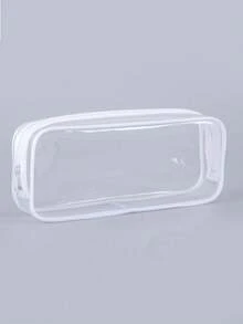 1pc PVC Pencil Case, Transparent Plastic Student Stationery Pouch With Large Capacity, Suitable For Girls INS Style Back To School,Pencil Pouch,School Bag - View 7