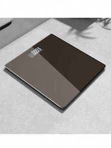 Báscula de baño de peso digital Tecnología de pasos de báscula inteligente con LCD fácil de leer, báscula digital perfecta para el hogar de hasta 400 libras, báscula de peso de alta precisión en negro - Negro - Ver 2