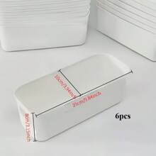 12/6 Stücke stapelbare Kunststoff Aufbewahrungsbox mit Griff - ein universelles Organisationstool für Büros, Zuhause und Kleiderschränke. langanhaltend und stabil, geeignet für Schreibwaren, Kosmetikprodukte, Socken, Unterwäsche und andere Artikel. Mit platzsparender Schubladengestaltung in Form von Körben, Boxen, Behältern usw., um Haushalte effizient zu organisieren, Schulanfang