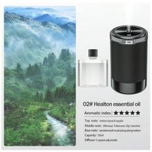Máquina de aromaterapia con conexión USB para montaje en vehículo, difusor de aceites esenciales de escritorio, máquina de aromaterapia para rociar habitaciones de hotel, desodorización de baños y difusor de aire para salas de estar y dormitorios con modo silencioso. Disponible con 5 tipos de aceites esenciales. Ambientador de coche con batería recargable por USB, adecuado para el hogar, el coche, espacios pequeños, nuevos accesorios para coche, decoración exterior y decoración del jardín.