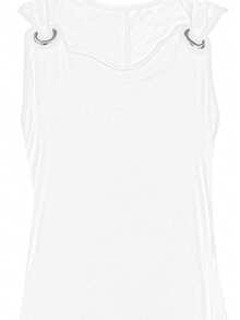 Vestido sin mangas de cuello en V con botones de metal sólido, elegante y sencillo, de estilo europeo y americano para mujeres