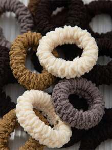 5/10/20 piezas Lazos de pelo extra elásticos y anchos, scrunchies sin arrugas y sin costuras para peinados de coleta, diseño resistente y minimalista