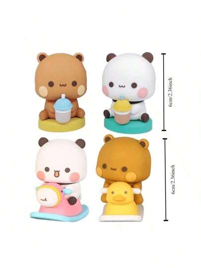 دمية رسم الباندا كولكشن لعبة كاواييي خاصة، دب اللعبة المزينة كديكور منزلي, هدايا عيد الميلاد والكريسماس, كاواييي, دب بوبو ديدو باندا, ألعاب, كاواييي, بوبا, دب بوبو ديدو باندا, تماثيل, دببة, دمية>دب