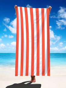 1 件波西米亚洋红黄粉几何条纹沙滩巾、超细纤维沙滩巾、超强吸水沙滩巾、超厚毛巾、旅行沙滩巾、运动泳池毛巾、浴室露营毛巾、瑜伽女孩女士成人沙滩巾海滩必需品 - 彩色 - 查看 2