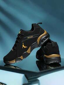 Populaire Air Cushion sportschoenen voor casual gebruik, modieuze effen sportschoenen voor heren, comfortabele antislip ademende zachte zool geschikt voor buitenactiviteiten, sportschool