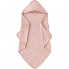 1PC Muslin Hooded Baby Towels Ultra-Soft Absorbent Baby Bath Towels With Hood For Newborn And Infant 30x30inch