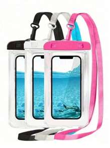 5/3/2/1 szt. Uniwersalne, wodoodporne etui na telefon, wodoodporne etui na telefon z funkcją ekranu dotykowego, odblokowywanie twarzą, wodoodporna torba nurkowa, wodoodporny, uszczelniony ekran dotykowy do pływania, fotografii podwodnej, pyłoszczelne, odporne na wstrząsy, deszczoodporne, wodoodporne, sprzęt pływający, wygodne, wodoodporne etui na telefon. Nadaje się na wakacje, plażę i do uprawiania sportu.
