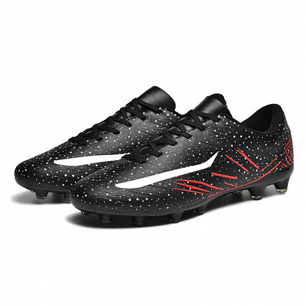 1 Pair Adult Unisex Football/Soccer Cleats With AG Studs, Suitable For Artificial Turf, Anti-Slip, Professional Training Shoes For Students