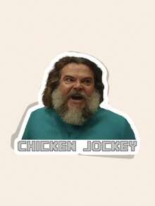 1pc Chicken Jockey Funny Sticker,Vinyl Sticker For Water Bottle Sticker,Kindle Sticker,Phone Sticker,Book Stickers - Multicolor - View 8