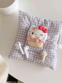 Sanrio 1 件  KT Kitty 可爱无线耳机盒保护套适用于 Apple 1/2/3/4/Pro/Pro2（不含耳机）