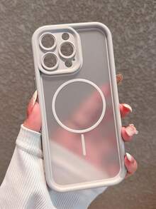 Minimalist Thick Anti-Drop Matte Gray Magnetic Phone Case Compatible With IPhone 17 Pro Max/17 Pro/17 Air/17/16 Pro Max/16/16 Pro/16 Plus/16E/15/15 Plus/15 Pro/15 Pro Max/11/12/13/14 Pro Max/11 Pro/11 Pro Max/12 Pro/12 Pro Max/13 Pro/13 Pro Max/7 Plus/14 Pro/14 Pro Max, Hard Shell Acrylic Material, 17 Series Magnetic Ring Is Open - Gray-magnetic Frosted Hard Shell - View 6