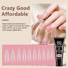 39 Pcs/Set Poly Gel Nail Kit , DIY Nail Art Gift Set For Beginners, All Seasons, 12 Color Matching Extension Glue And Basic Tools,/ LED Curable Nail Polish, Semi-Permanent - The Perfect Gift For ' Nails - Nhiều màu - Xem 5