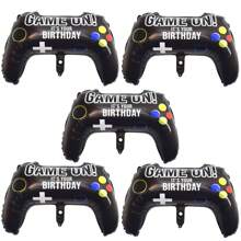 10 Pcs Video Game Party Balloons, Giant Video Game Controller Mylar Foil Balloons Game On Balloons For Gaming Theme Birthday Party Video Game BabyShower Decorations Supplies