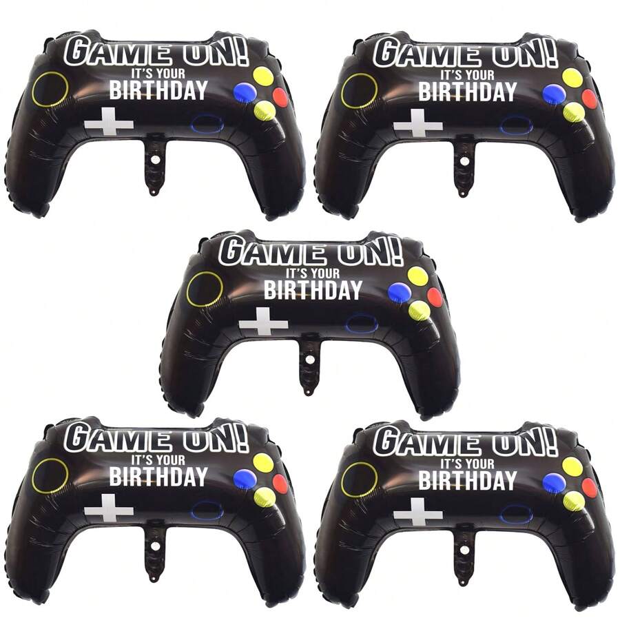 10 Pcs Video Game Party Balloons, Giant Video Game Controller Mylar Foil Balloons Game On Balloons For Gaming Theme Birthday Party Video Game BabyShower Decorations Supplies