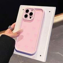 Bow Pattern Design Phone Case, Cute Phone Protective Cover, Phone Accessory Compatible With IPhone 11 12 13 14 15 16 Pro Max - 粉色 - 查看 5