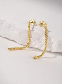1 par de pendientes de plata de ley 925 con borlas y cadenas, de estilo lujoso para perforación, ideales para uso diario, fiestas o como regalo, joyería fina para novias