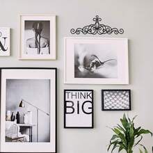 1PC Retro Metal Scroll Wall Art Decor, Rustic Iron Wall Medallion Black Metal Scroll Wall Art Iron Metal Wall Plaque For Living Room Home Decoration Room Decor Bedroom Decor Wall Decor Kitchen Decor - Black - View 6