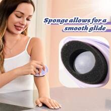 Aplicador portátil de protector solar - Aplicador de esponja rellenable para protector solar, crema solar y loción, ideal para adultos y familias - Tamaño perfecto para viajes (Morado/Rosa/Azul/Verde)
