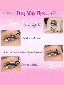 MEM 144pcs Mixed Length 10-20mm Faux Mink Eyelashes, 0.07mm C/D Curl, Waterproof, Thick & Curly, Suitable For DIY Eyelash Extension, Daily Makeup Or Outdoor Wear - 黑色 - 查看 5