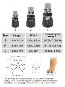 4 Stücke/Set wasserdichte Schuhe Socken für Hunde und Katzen, Haustier Winter Stiefel, Regen Schnee Hunde Booties für kleine Hunde rutschfest, schmutzabweisend, Welpen Schuhe, rot