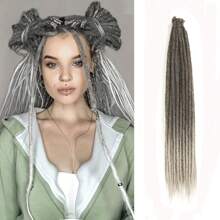 20 Stränge 24 Zoll synthetische Dreadlock Extensions Hippie-Stil einseitig gedreht Farbverlauf Blond 0,6 cm Breite Loc Extensions Reggae-Stil gehäkeltes Haar für Frauen, Halloween, Weihnachten