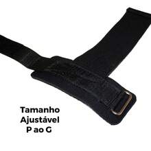 Strap Tala Larga Profissional 100% Algodão Musculação Cross - Preto - Visão 3