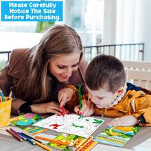 24 Pieces Dinosaur Mini Coloring Books For Kids Party Favors Dino Drawing Activity Book Bulk Small Coloring Book For Boys Girls Birthday Gift Jurassic Party Goodie Bag Stuffer Classroom Supplies, Perfect For Valentines Gift, Easter Basket Stuffers, Halloween And Christmas Gift - 彩色 - 查看 6