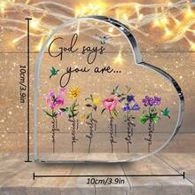 1 件 2D 平面亚克力装饰牌匾 - 带有彩虹图案的法式标志 - 送给妈妈、姐妹、阿姨或老师的独特礼物 - 透明亚克力纪念品，适合生日、圣诞节或教师感谢，最适合圣诞节学校装饰、学校惊喜宿舍装饰、返校家居装饰、房间装饰、学校用品