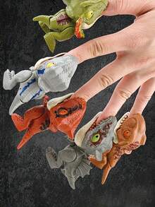 20 件儿童拇指玩具恐龙、迷你恐龙手指木偶套装、迷你卡通恐龙手指木偶、派对礼物、玩耍、学校复活节礼物、（恐龙款式随机）、学校用品老鼠木偶、动物派对礼物、带线木偶 - 彩色 - 查看 10