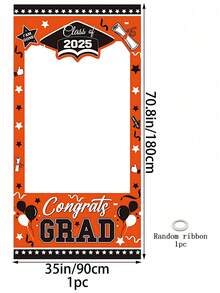 Sfondo per tenda tagliato al laser per laurea, decorazioni per festa di laurea GRAD, accessori per photobooth, decorazioni per compleanno, arazzo per decorazione della stanza, bandiera per decorazioni per feste - Multicolore - Visualizzare 14