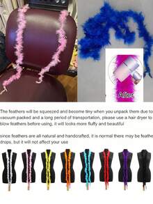 1 buc. Ornamente Boa cu pene de curcan artificiale – Fâșie pufoasă de pene de marabou de 1,5 m pentru meșteșuguri DIY, costume, accesorii pentru pălării, decorațiuni pentru bradul de Crăciun, decorațiuni pentru nunți și împachetare de buchete, decorațiuni pentru concerte și case, nunți dansante, spectacole pe scenă, costume și accesorii de carnaval, articole pentru petreceri, alegerea ideală pentru cadouri