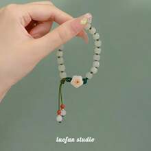 1 Pc Crystal Beads Bracelet, Delicate Princess-Style Minimalist Design, Sweet Girl Vibe, Matching Friendship Bracelet